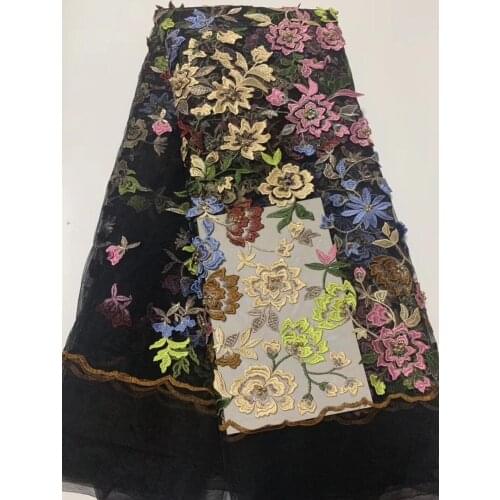 Pretty African Lace Fabric L-8986 new design embroidered Lace Fabric with High Quality