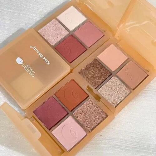 Maquillage Eyeshadow Pallete 4 Color Shimmer Matte Glitter Pigmented Eyeshadow Palette Metallic Diamond Make up Palette Cosmetic