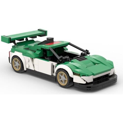 MOC Racing Driver Speed Car Building Block Kit Track King Vehicle Bricks Game Education DIY Toys For Children Birthday Kid Gift