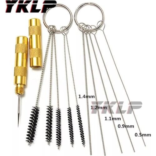 11pcs /set Airbrush Spray Gun Nozzle Cleaning Kit Needle & Brush Set Repair Tool