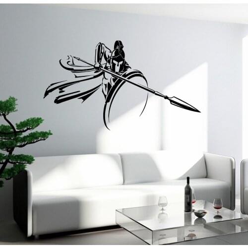 Wall decal warrior spartan knight military decoration vinyl sticker spartan warrior sticker home living room bedroom decor sbd16