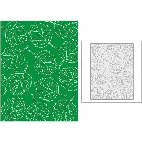 New 2021 Spotty Falling Leaves Panel Metal Cutting Dies for DIY Scrapbooking and Card Making Background Embossing Craft No Stamp