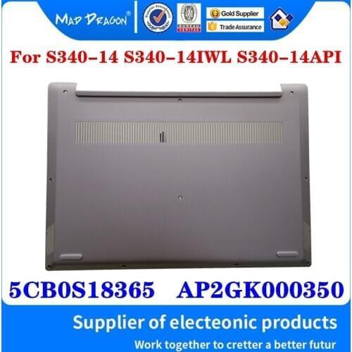 New 5CB0S18365 AP2GK000350 for Lenovo Ideapad S340-14 S340-14IWL S340-14API Base Cover Lower Case Bottom Case Chassis Gray