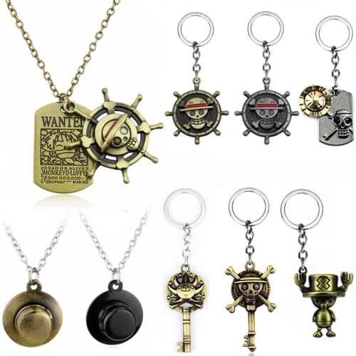 One Piece Cute Tony Tony Chopper Ver. Metal Keychain Pendent Key Rings Jewelry for car Souvenir Chaveiro for men gift