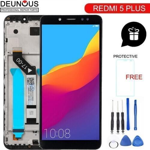 Original For Xiaomi Redmi 5 Plus LCD Display + Frame 10 Touch Screen Redmi5 Plus LCD Digitizer Replacement Repair Spare Parts
