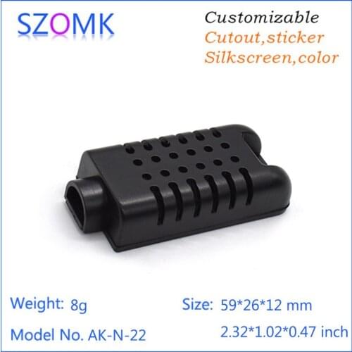 Plastic box enclosure for pcb junction box (10 pcs) 59*26*12mm plastic temperature sensor enclosure electrical plastic enclosure