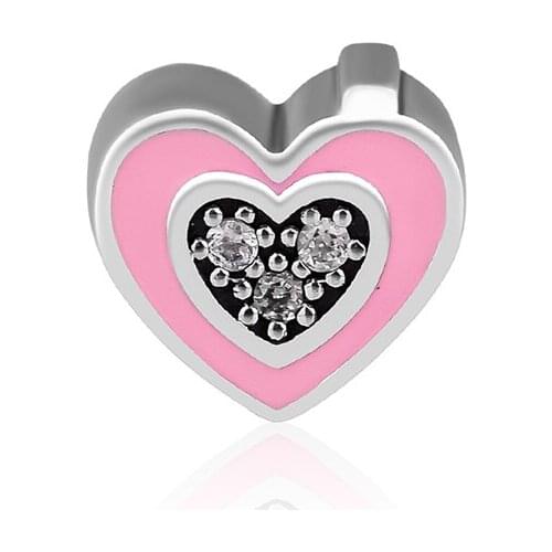 Fits Pandora Charms Bracelets Camera Heart Beads 100% 925 Sterling-Silver-Jewelry Free Shipping DIY Making