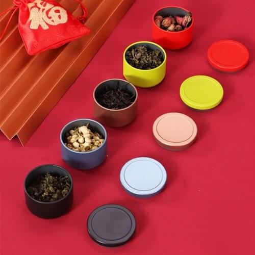 Tea Can Travel Portable Flower Tea Packaging Sealed Cans Metal Trumpet Creative Black Tea Small Tea Cans Tin Box