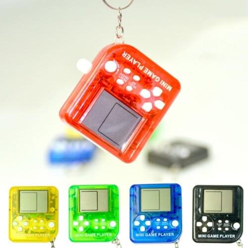 Portable Mini Classic Games Tetris Child Pocket Game Consoles Electronic Pets Games Machine Tetris Brick Gaming Keychain Toys