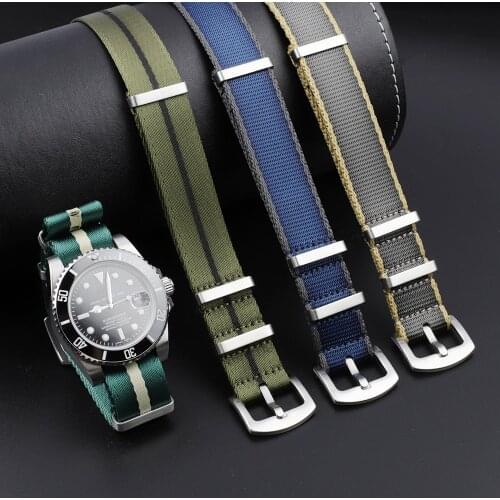 Nylon Seatbelt Watch Band High Quality Nato Strap James Bond Military Wristband for Watch Replacement 20mm 22mm