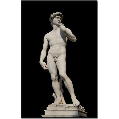 Replica Michelangelos David black background wall Picture For Room oil painting wall art Print wall painting No Framed