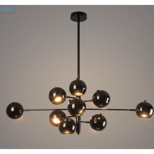 Nordic Art Modern Iron Pendant Lamps Industrial Magic Beans Pendant Lights for Living Room Restaurant Clothing Shop Lighting