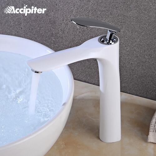 Bathroom Basin Faucet Modern Sink Tap Brass Mixer Faucet Single Hole Hot Cold Water Taps Faucet