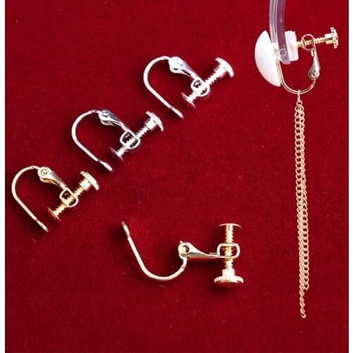 Ear clip material invisible silicone spiral u-shaped no pierced clip earrings painless earrings conversion ear clip converter