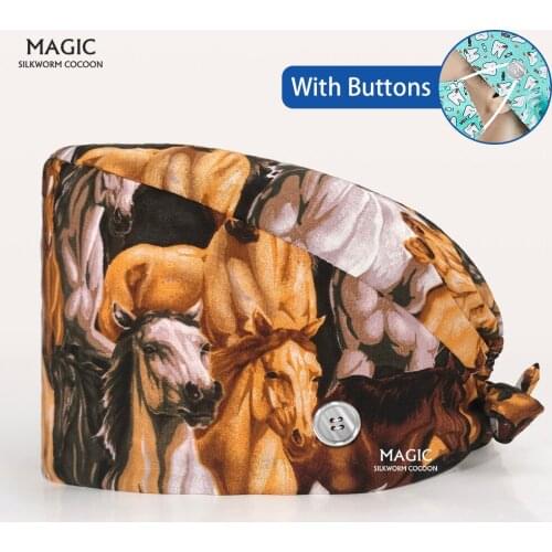 Dental Hospital Doctor Nurse Hats Comfortable Beauty Salon Nursing Scrubs Cap Operating Room Unisex Cap Hospital Working Spa Cap