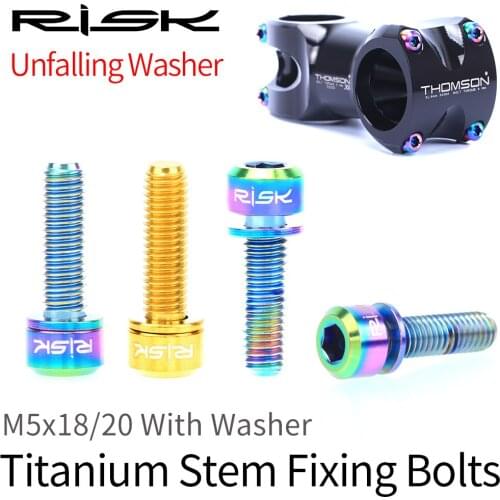 Risk Fsa and Thomson bicycle stem 6 piece / lot titanium M5 * 18 mm mtb bike stem bolts for