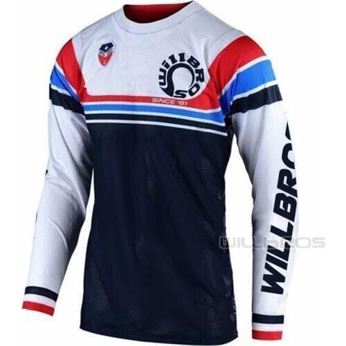 Willbros MX SE AIR SECA Jersey Mountain Bicycle Offroad Long Sleeve Motocross Motorbike Summer T-shirt Mens