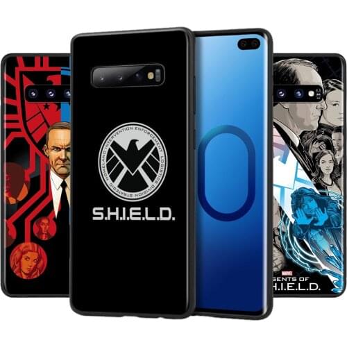 Marvel SHIELD For Samsung Galaxy S21 S20 FE Ultra Lite S10 5G S10E S9 S8 Plus Soft Silicone Phone Case