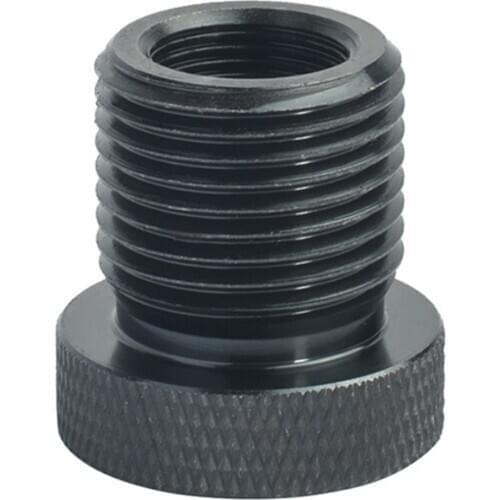 1Pc 1/2-28 to 3/4-16 Automotive Threaded Oil Filter Adapter Black Steel Knurled