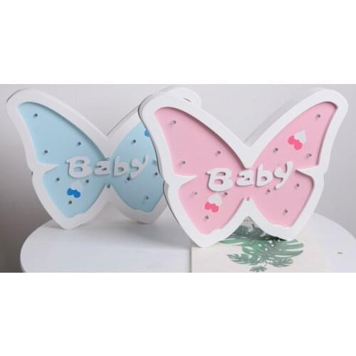 1PC Wooden Butterfly LED Lights Bridal Romantic Atmosphere Table Lamp Wall Mounted Light Perfect For Kids Bedroom Decor MA 028