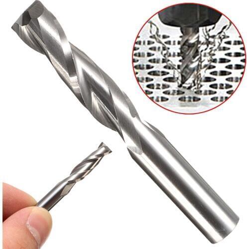 1pcs Double Flute Spiral Cutter CNC Router Bits Wood Acrylic Drill Carbide 2 Flutes 6*6*22*44mm Milling Cutter Bit