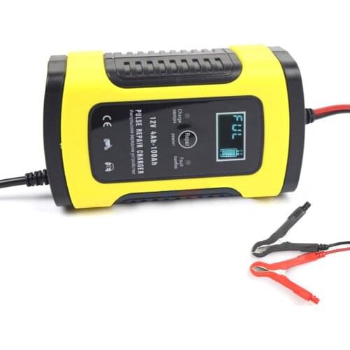 12V 5A Car Battery Charger Motorcycle Car Pulse Repair Charger With LCD Display Microprocessor Control Quadruple Protection