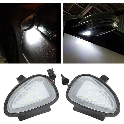 2Pcs Car Under LED Side Mirror Puddle Lights Lamps for VW Golf GTi MK6 Cabriolet
