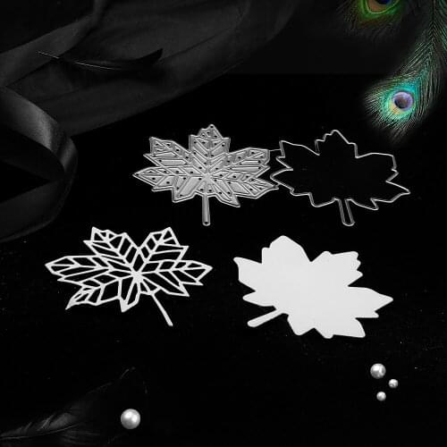 2Pcs/lot Maple Leaf Metal Dies Cutting Die Cut Decorative Embossing Scrapbooking Stencil