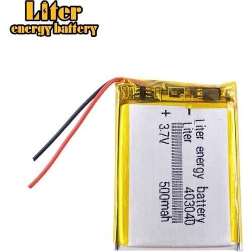 3.7V lithium polymer battery 043040 403040 500mAh MP3 MP4 GPS Bluetooth 4*30*40mm lithium battery small stereo bluetooth GPS