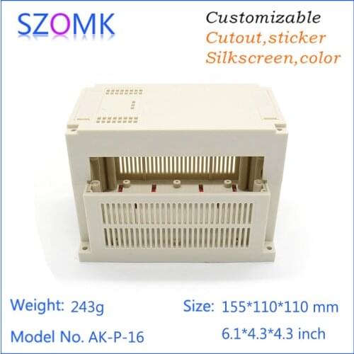4 pieces Plastic case din rail enclosures electronics box szomk abs housing electronic shell 155*110*110mm