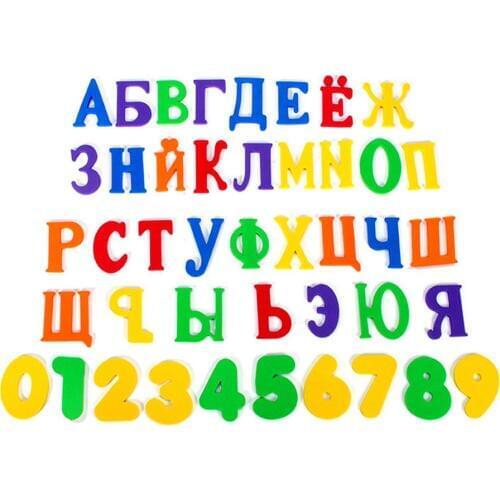 43Pcs Russian Alphabet Letter Number Figure Bath Puzzle Kids Early Education Toy Cute Children Toys Birthday Gift