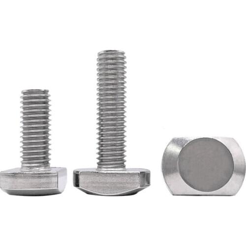 5pcs M6 T type groove screws pressure plate slot use screw mould platen lathe bolts stainless steel bolt GB37 12mm-55mm long