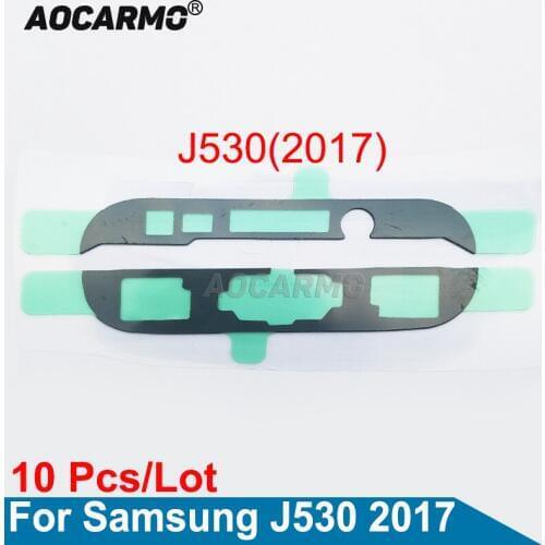 Aocarmo 10Pcs/Lot Front Frame Housing LCD Display Screen Adhesive Sticker Glue Tape For Samsung Galaxy J530 J5 2017 Version
