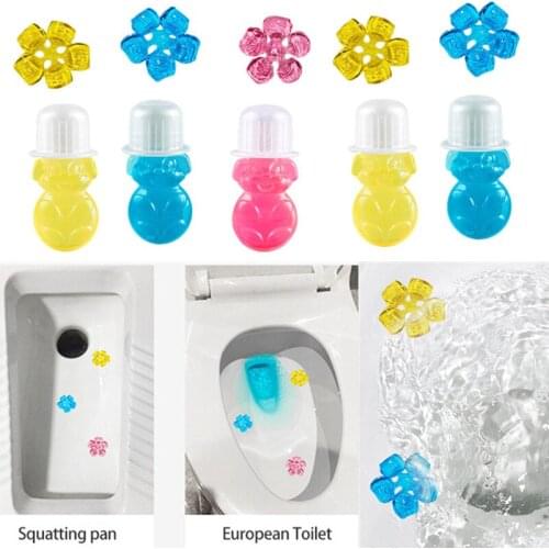 3 Flowers Aromatic Toilet Gel Toilet Deodorant Cleaner Bathroom Accessories Fragrance Remove Odors Household Cleaning Chemicals