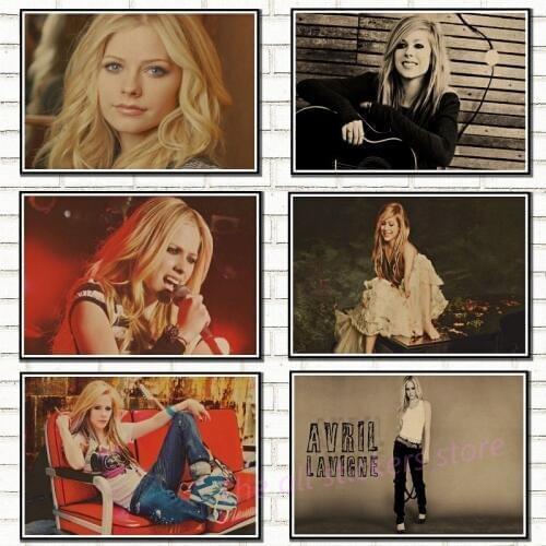 Avril Lavigne poster Music Star vintage Poster Retro Kraft Paper for Wall Decoration Wall Sticker Home Decor Painting/6007