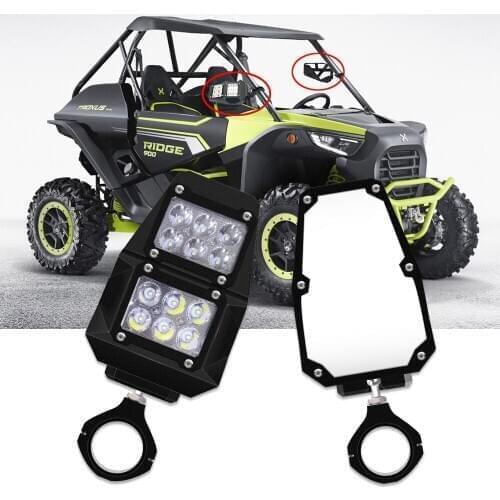 1.5"-2" UTV Rear View Side Mirrors w/ LED Light For polaris rzr 1000 800 900 xp ranger for can am for Yamaha for Honda