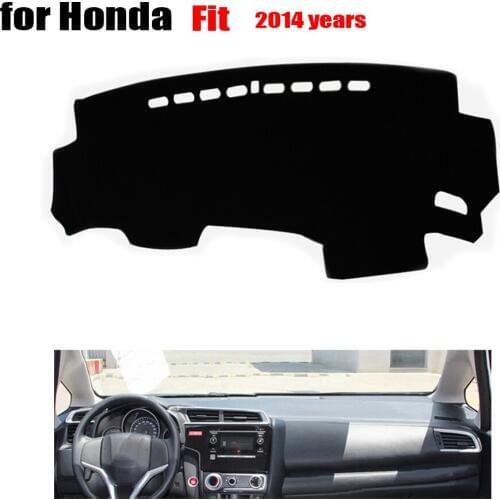 Car dashboard covers For Honda Fit 2014 years left hand drive dash covers dash mat auto dashboard accessories avoid light mat