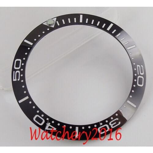 39.9mm Ceramic Watch Bezel Black Insert For Automatic Mens Watch Face Inner Diameter 31.6mm Watch Replacement Accessories