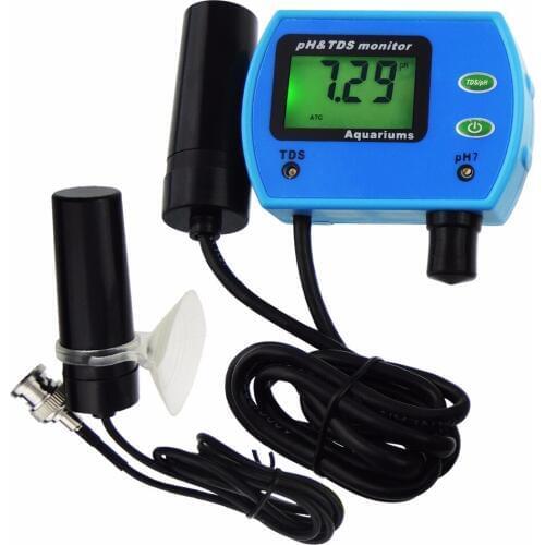 Digital 2-in-1 pH TDS Water Quality Tester Monitor Replaceable pH Electrode Aquarium Pool Hydroponic Spa Meter Tool