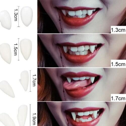 Halloween Decoration Vampire Teeth Fangs Dentures Cosplay Props False Teeth Costume Props For Horror DIY Holiday Party Supplies