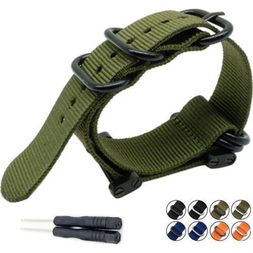 For Suunto Core For Note G10 Military Zulu Heavy Duty 5 Ring nylon Diver Watch Strap Band Bracelet Adapters Kit and Tool