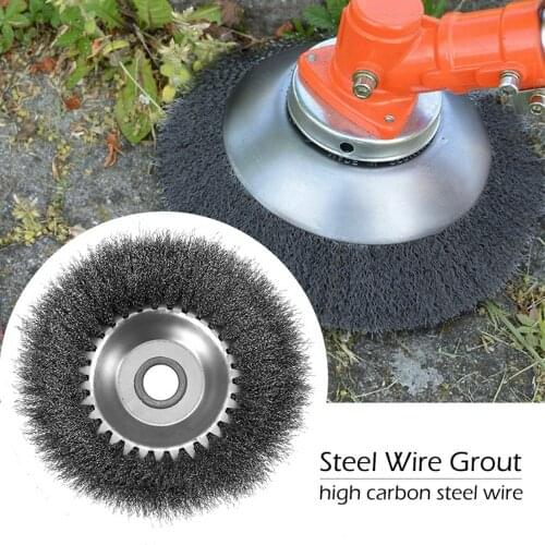 Lawn Mower Head Steel Wire Grass Trimmer Head Weed Trimmer Head Grass Brush Derusting Weeding Wheel Garden Tool Accessories