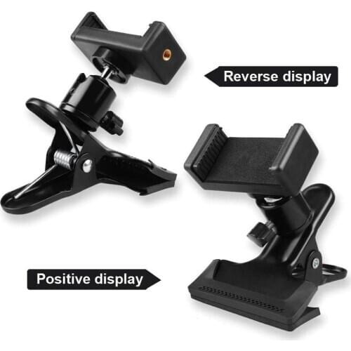 Guitar Head Clip Mobile Phone Holder Live Broadcast Stand Bracket Phone and Clip Mobile Mobile Phone Head Clip Tripod