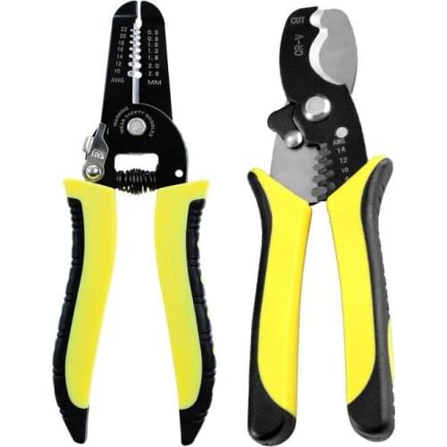 7" Manual Wire Stripper Cutter Hand Tool Wire Stripping Plier Crimping Car Connector Bolt Cable Repair Accessories