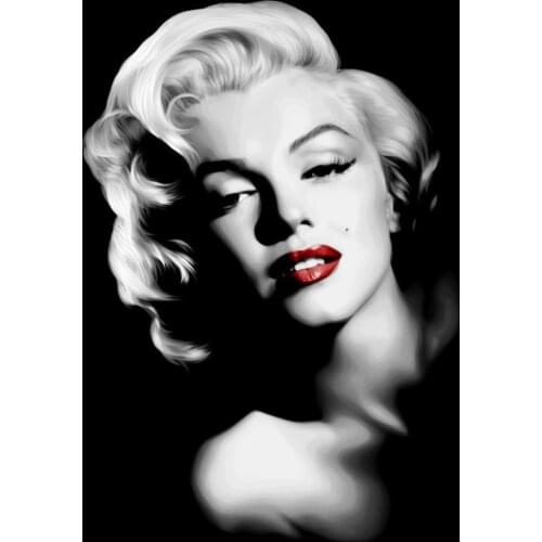 JMINE Div 5D Marilyn Monroe Full Diamond Painting cross stitch kits art High Quality Portrait 3D paint by diamonds
