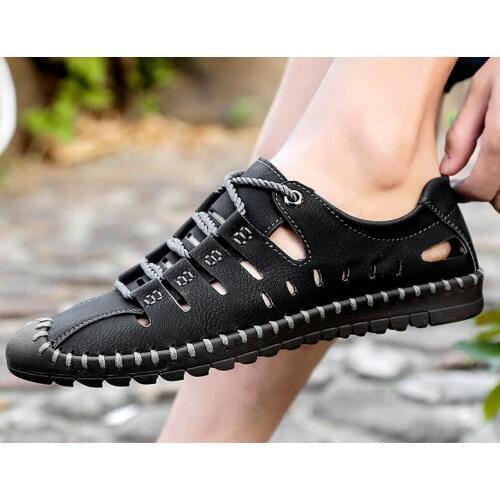 New Krasovki Man Summer Leather Casual Shoes Hot Sale Brand Male Breathable SlipOn Water Shoes Tenis Masculino Adulto Chaussures