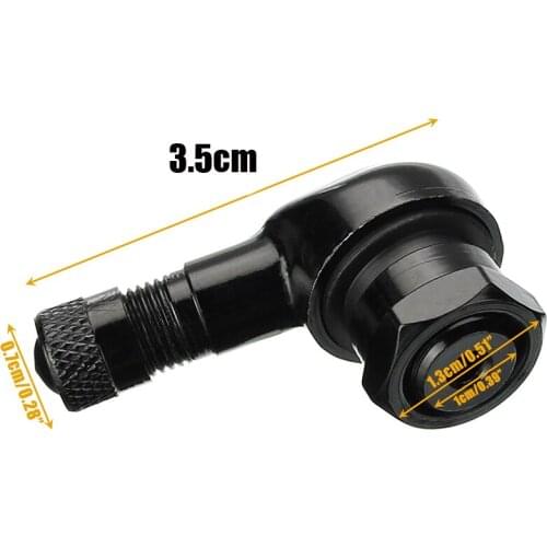 Wheel Valves 2pcs Spare 90 Degree Aluminum Alloy Leak-proof Motorcycle