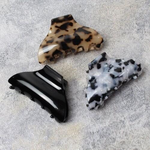 2Pack Korean Hair Claw Clips Set Hair Clamp Acetate Tortoise Hairpins Ponytail Crab Girls Hair Styling Accessories For Women