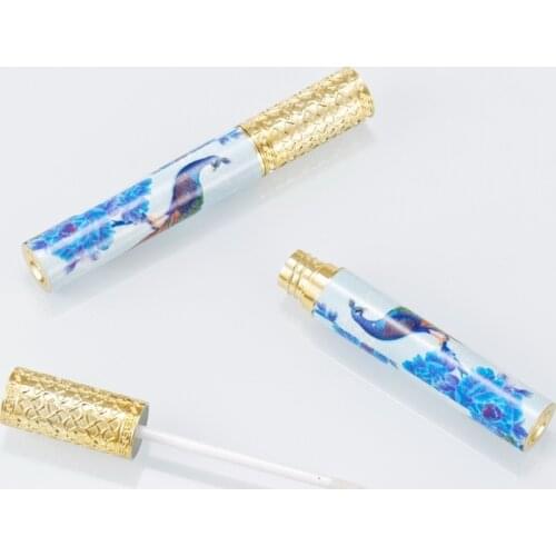 8 ML Lip Gloss Containers Round Gold Cap Empty Cosmetic Container Makeup Lip Gloss Lipgloss Tubes with Wand 50 pcs/lot