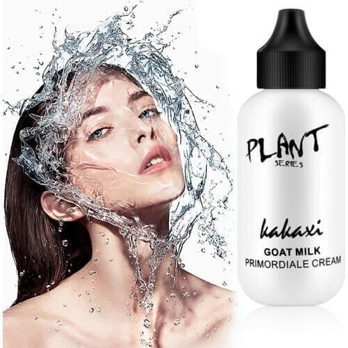 Lazy Face Cream Perfect Foundation Cream Goat Milk Cover Flaws Makeup Base Brighten Skin Tone Concealer TSLM1